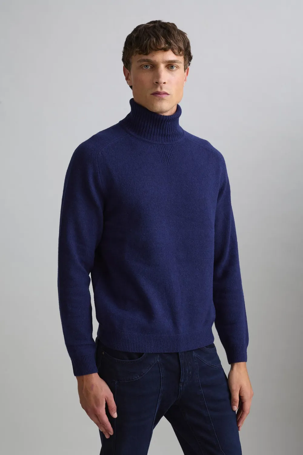 Jeckerson dolcevita coltrui donkerblauw melange wol