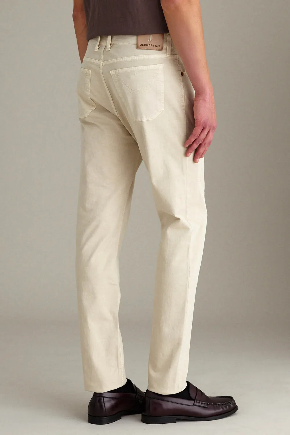 Jeckerson John Slim Fit Broek Melkwit Gabardine