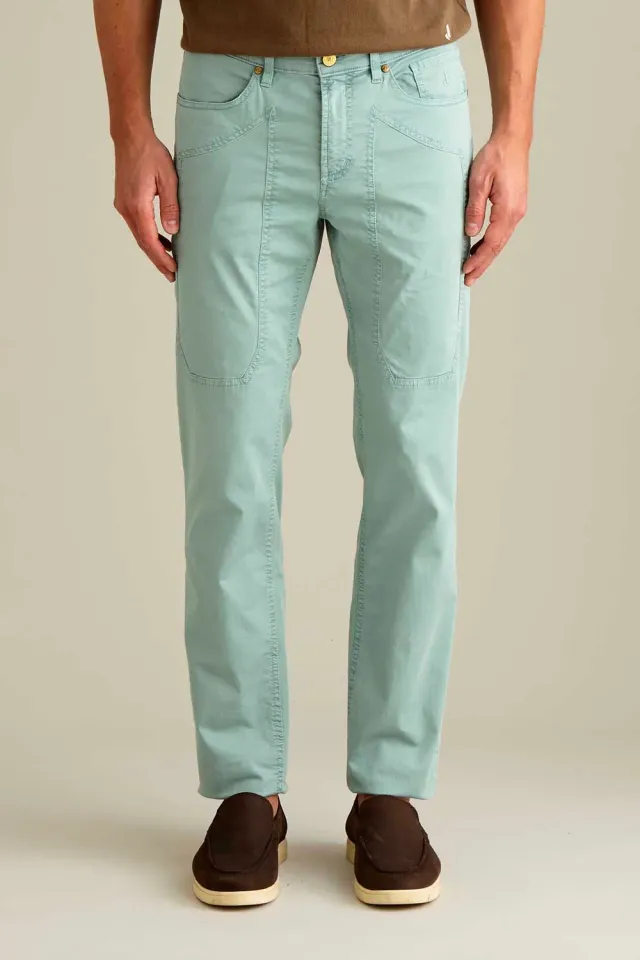 Jeckerson John Slim Fit Chino Pastelgroen