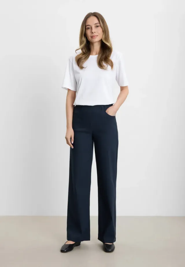 Laurie Donna Loose ML damesbroek navy viscose