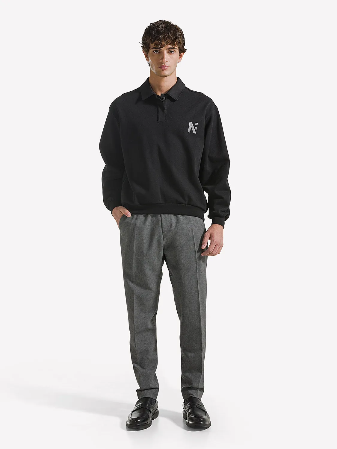 Nine In The Morning Mirco chino heren Kette stretch wol