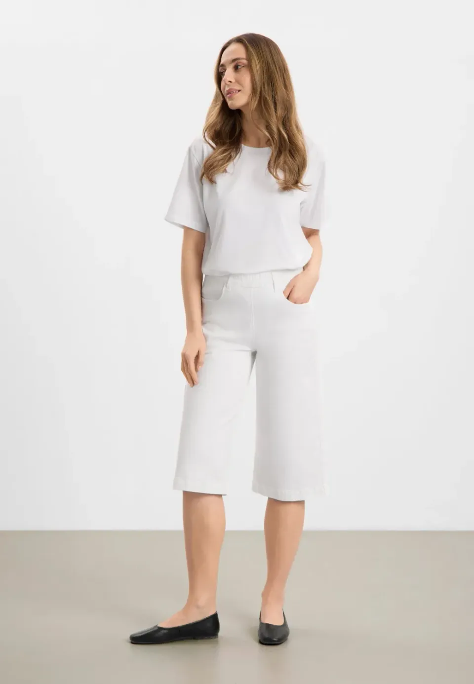 Laurie Donna Loose Capri SL capri White driekwart