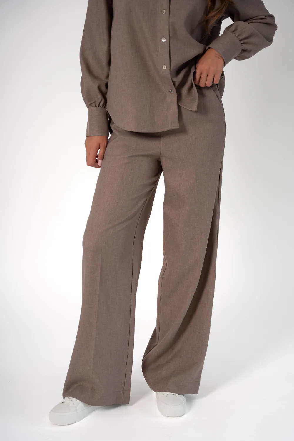 Corel Julia Uni Caravella broek Taupe recht