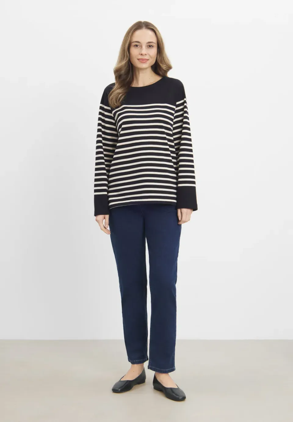 Laurie Gabrielle Breton Shirt LS strepentrui zwart gestreept