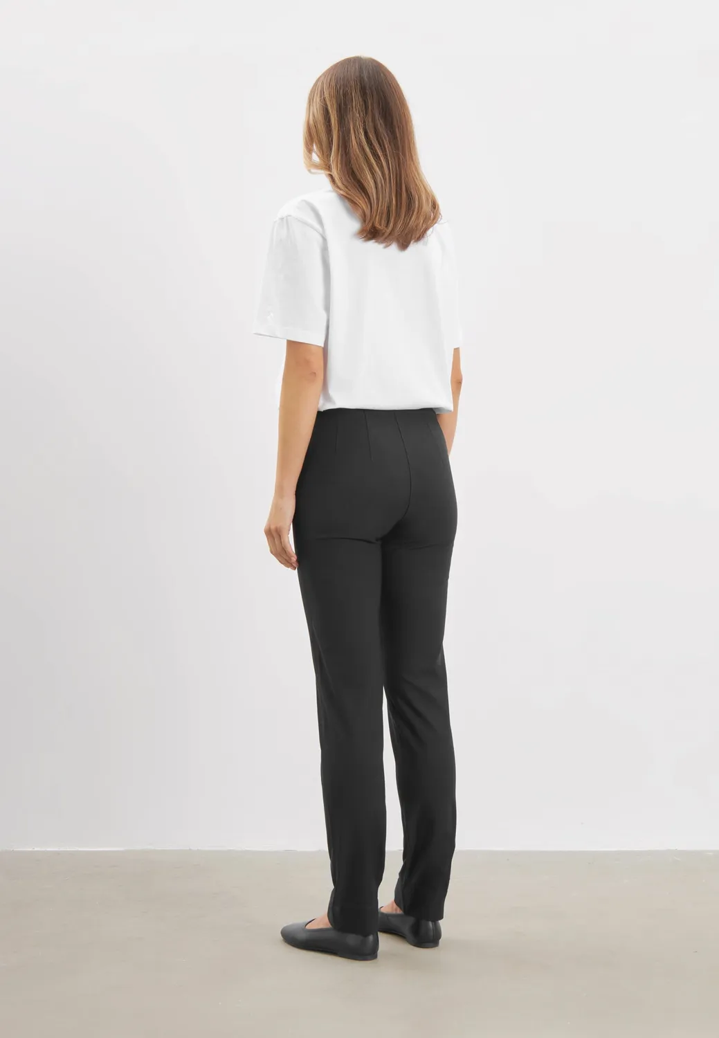Laurie Betty Regular ML broek Black Brushed stretch