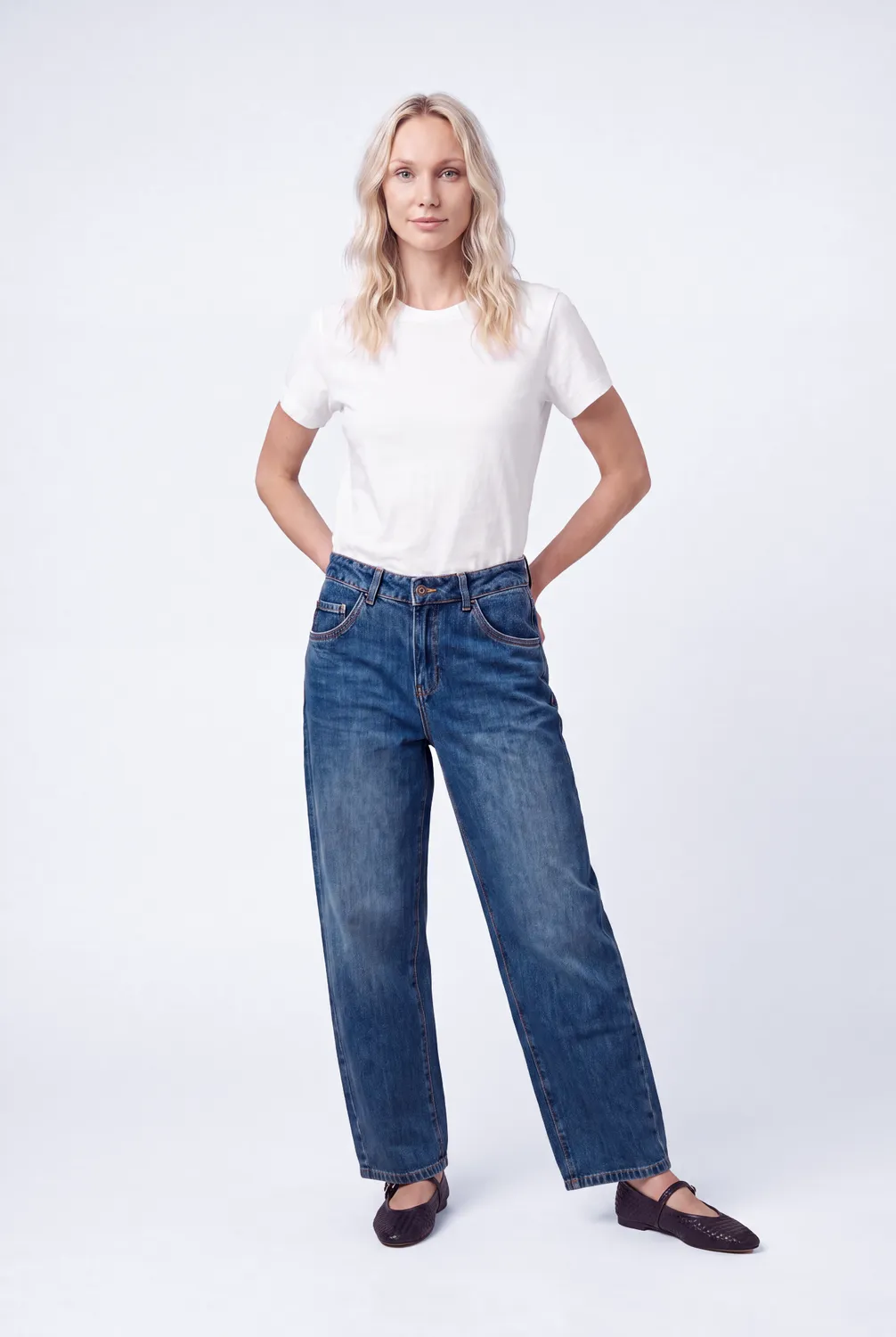 Florez Floor jeans Rain Blue barrel fit