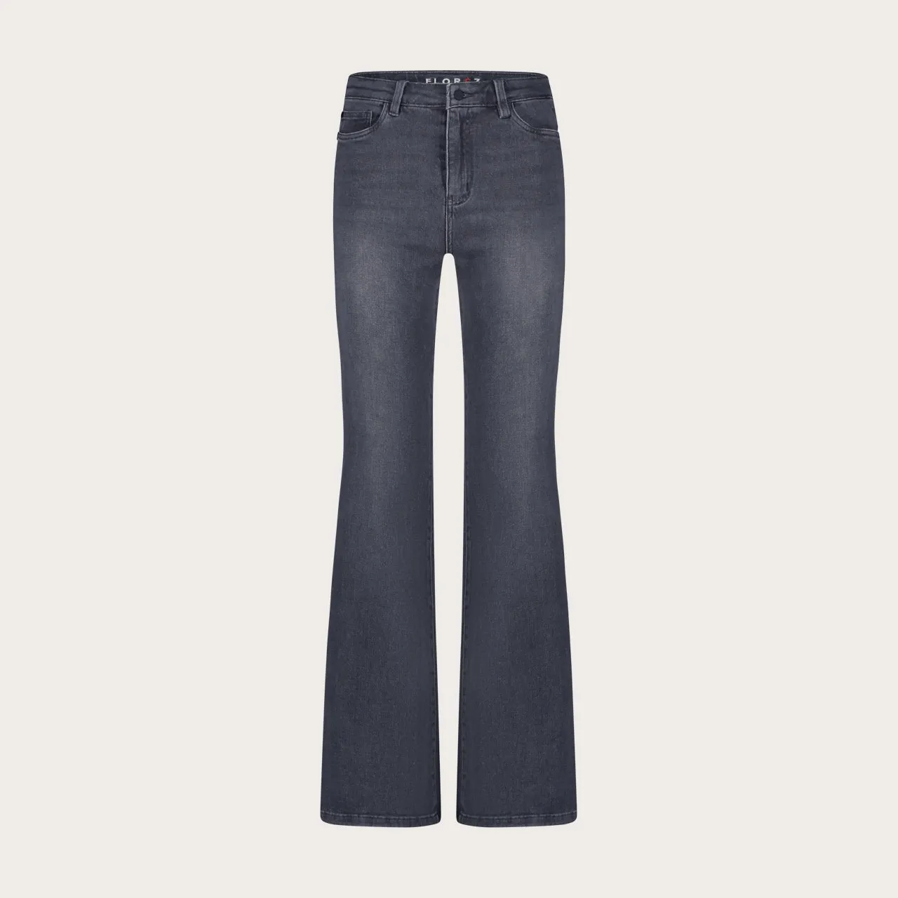 Florez Ana Flared jeans grijs hoge taille