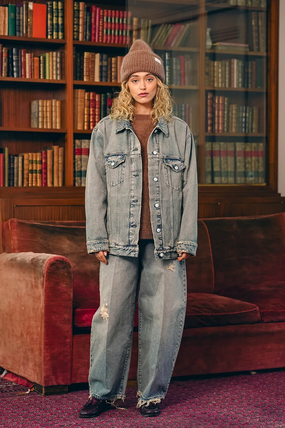Nine In The Morning Sofy jeans dames baggy old wassing