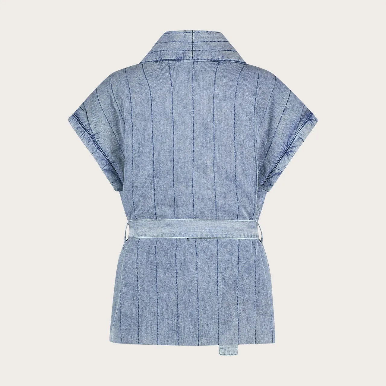 Florez Dante gilet Light Blue denimlook