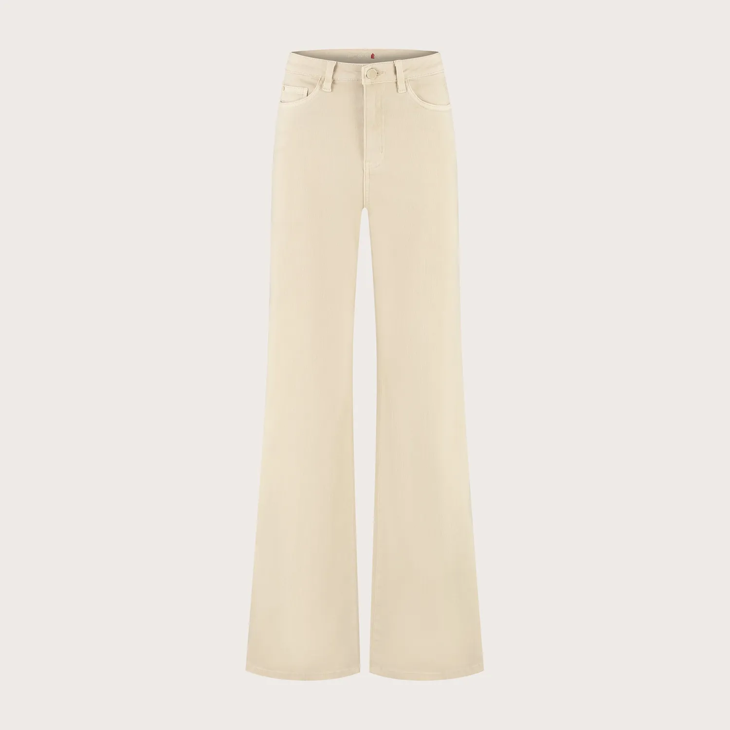 Florez Ana Flared jeans ivory cream hoge taille