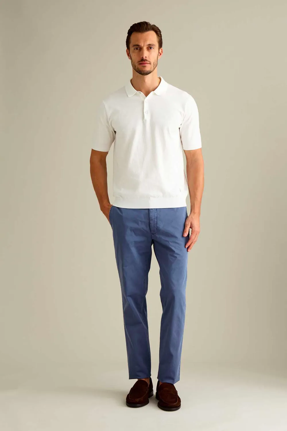 Jeckerson Jack slim fit chino blauw medio