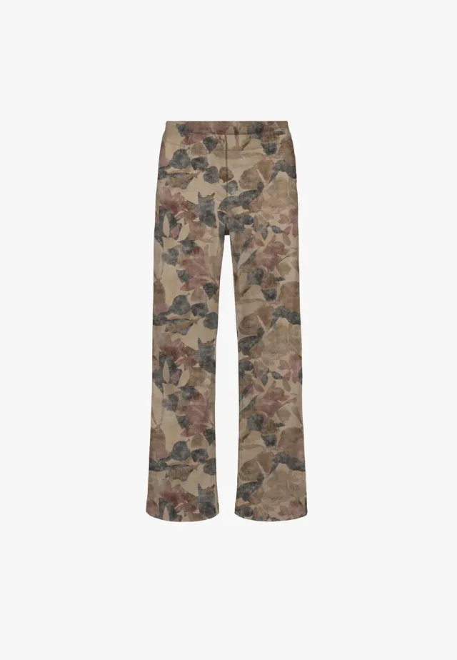 Laurie Charm Loose ML broek paars print stretch