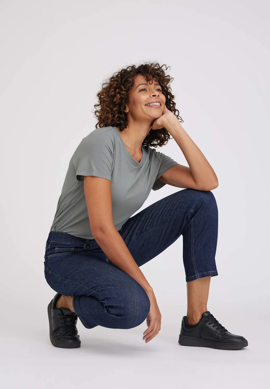 Laurie Hannah Regular XSL jeans Dark Blue Denim stretch