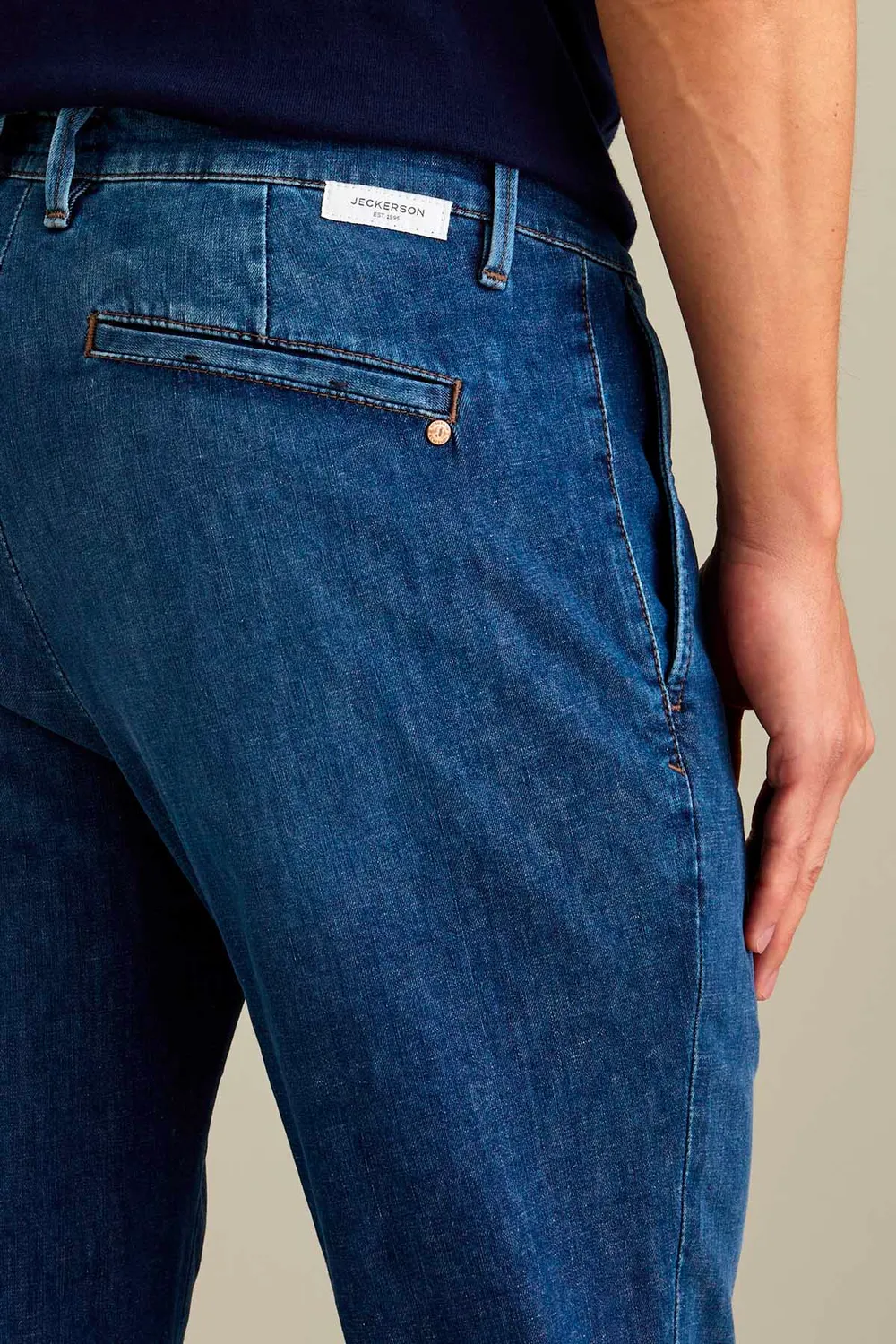 Jeckerson Jack Chino jeans blauw slim fit denim