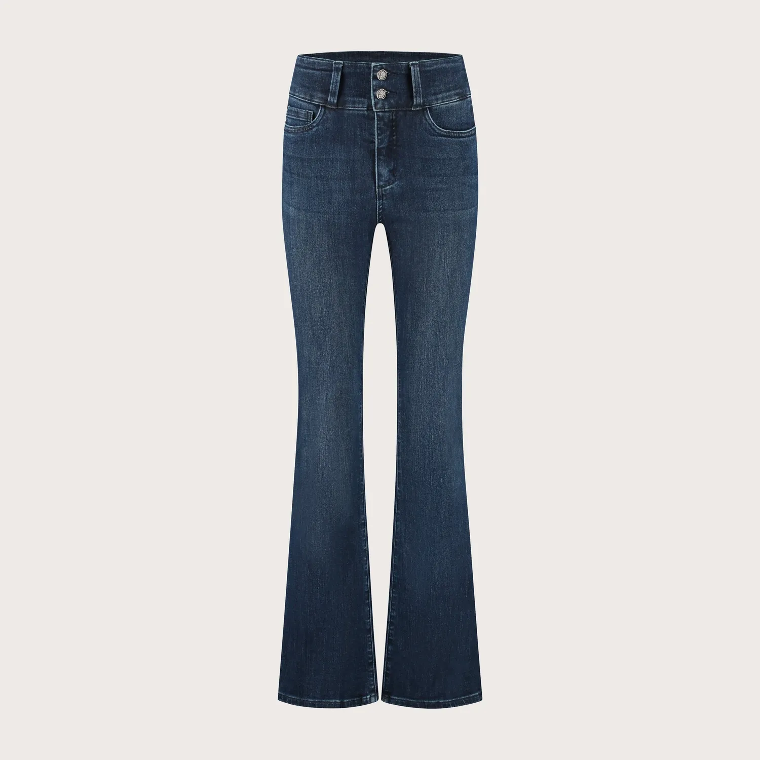 Florez Bodine Flared jeans donkerblauw high waist