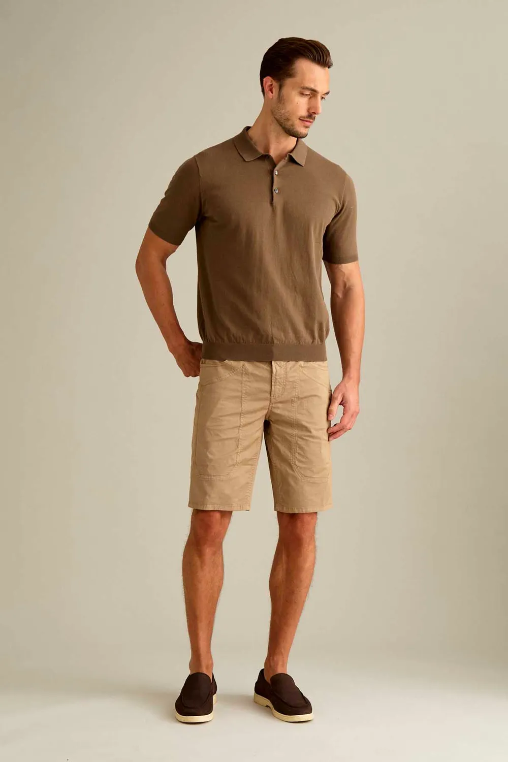 Jeckerson Jayden bermuda slim fit beige cemento