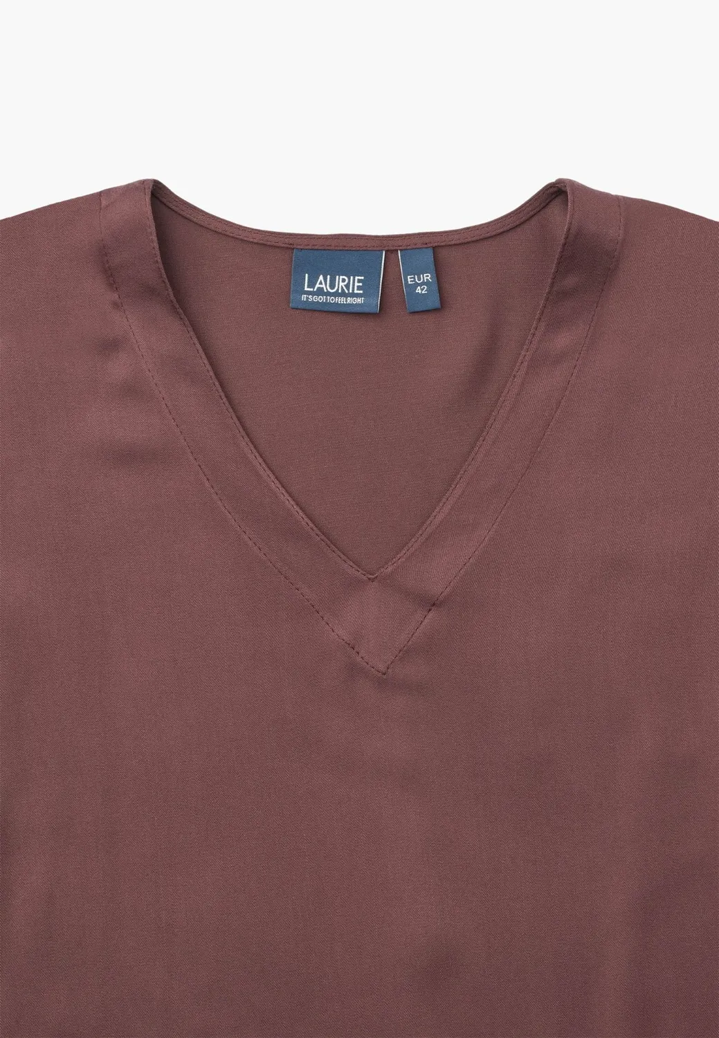 Laurie Nelly blouse donkerpaars 3/4 mouw