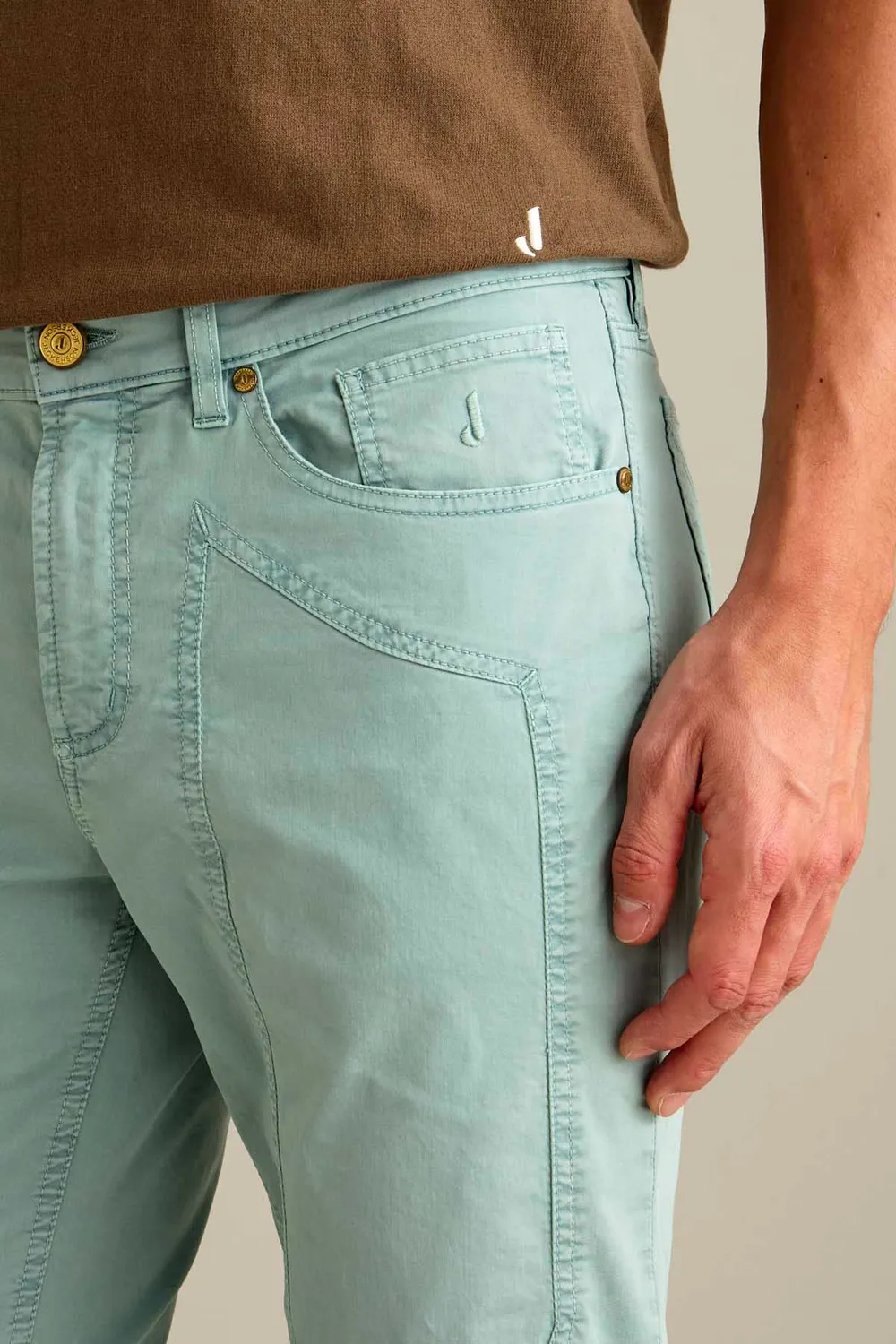 Jeckerson John Slim Fit Chino Pastelgroen