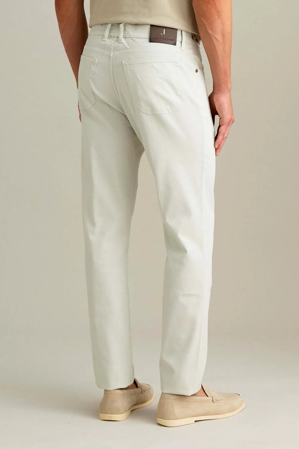 Jeckerson Jordan broek slim fit ijsgrijs katoen