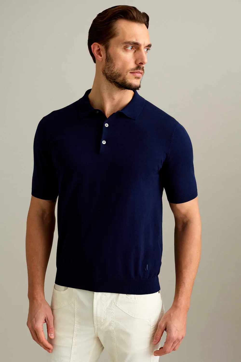 Jeckerson polo korte mouw donkerblauw katoen