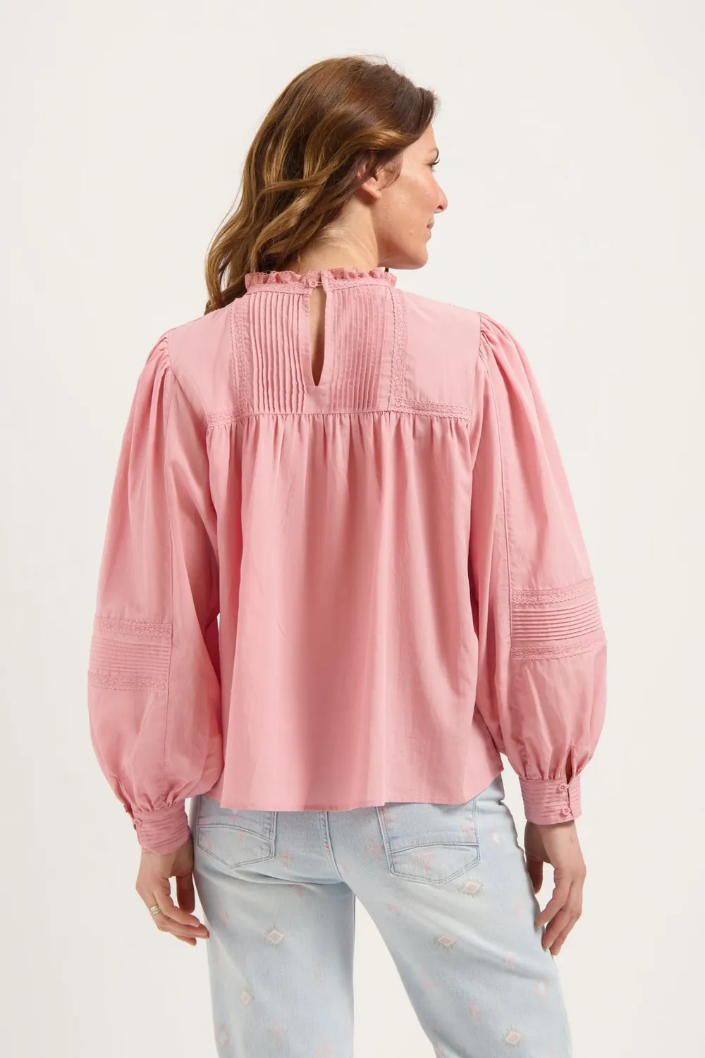 Florez Leo blouse Light Pink broderie