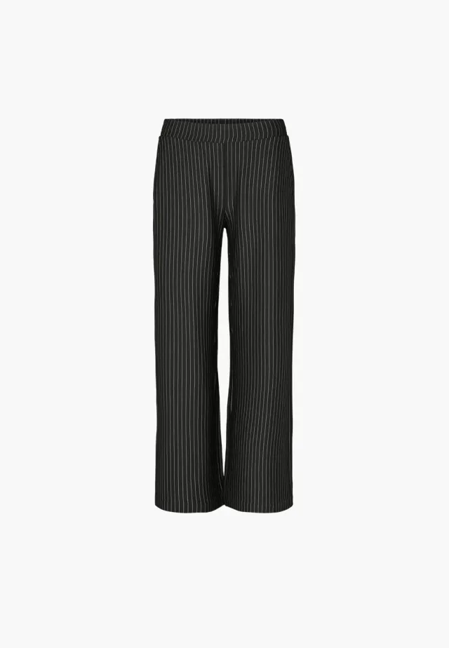 Laurie Daisy Pure Straight ML broek Black Stripe Brushed stretch