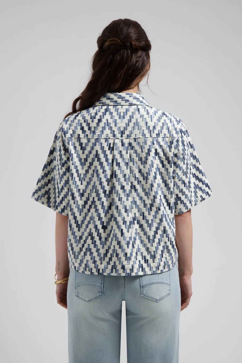 Florez Sylena blouse Greek echo tencel denim