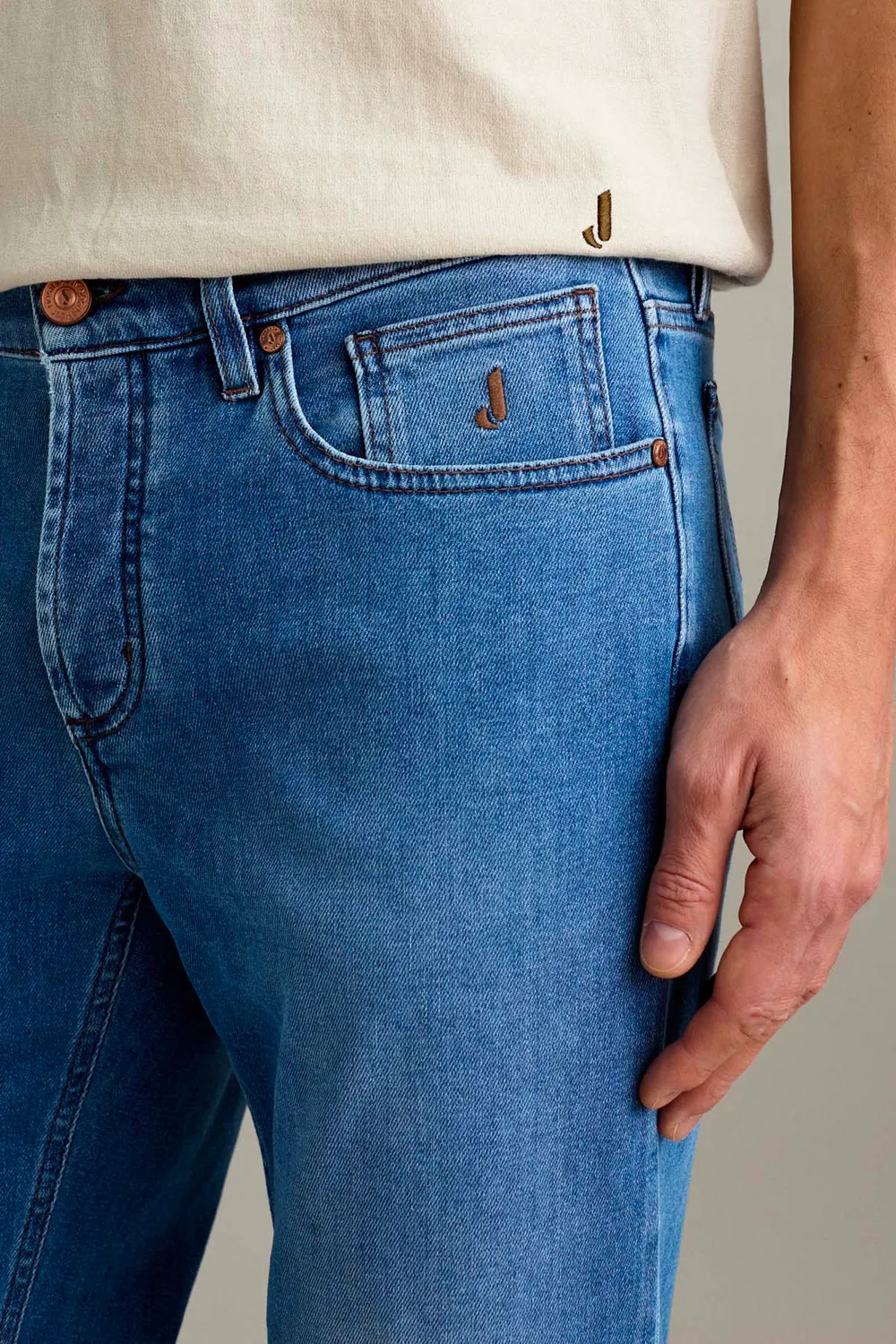 Jeckerson Jasper regular jeans blauw medio katoen