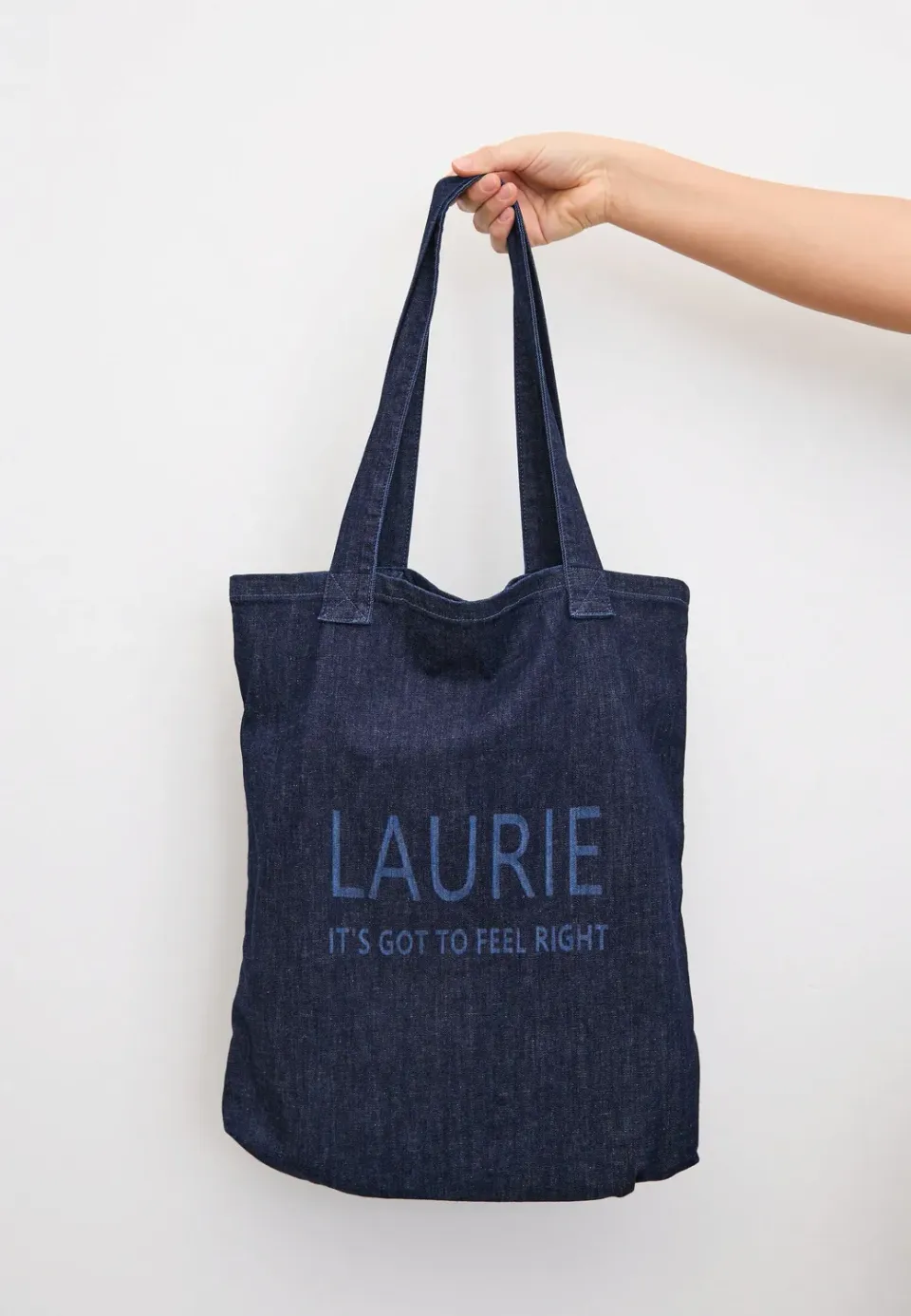 Laurie Tote Bag tas blue denim katoen
