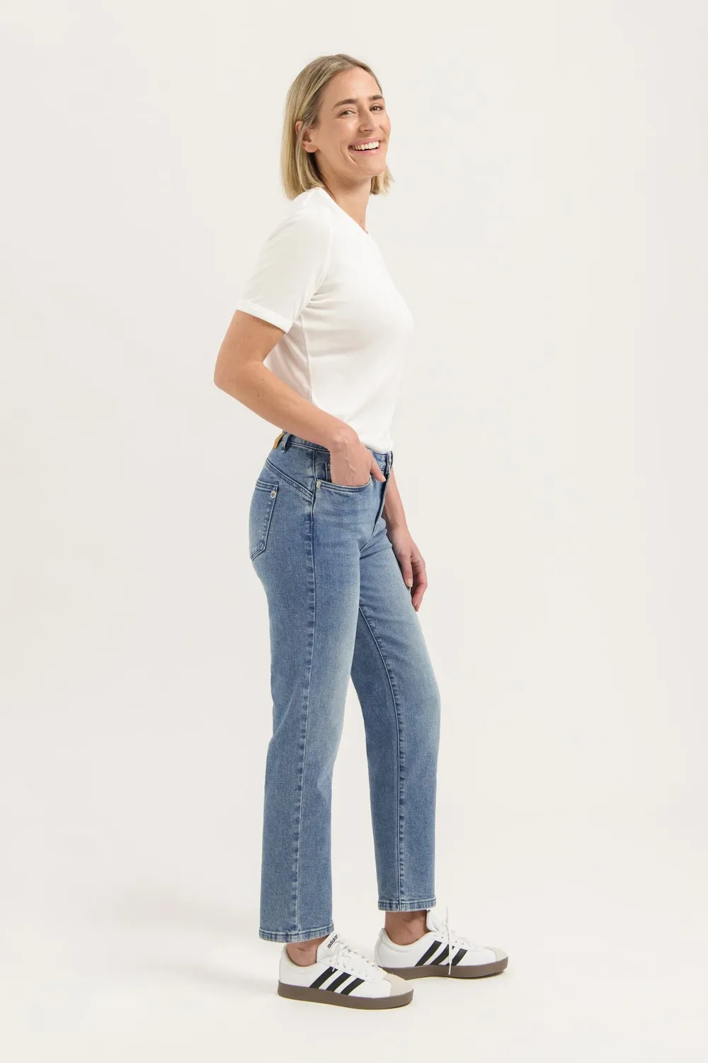 Florez Bond Straight Jeans Royal Blue rechte pijp
