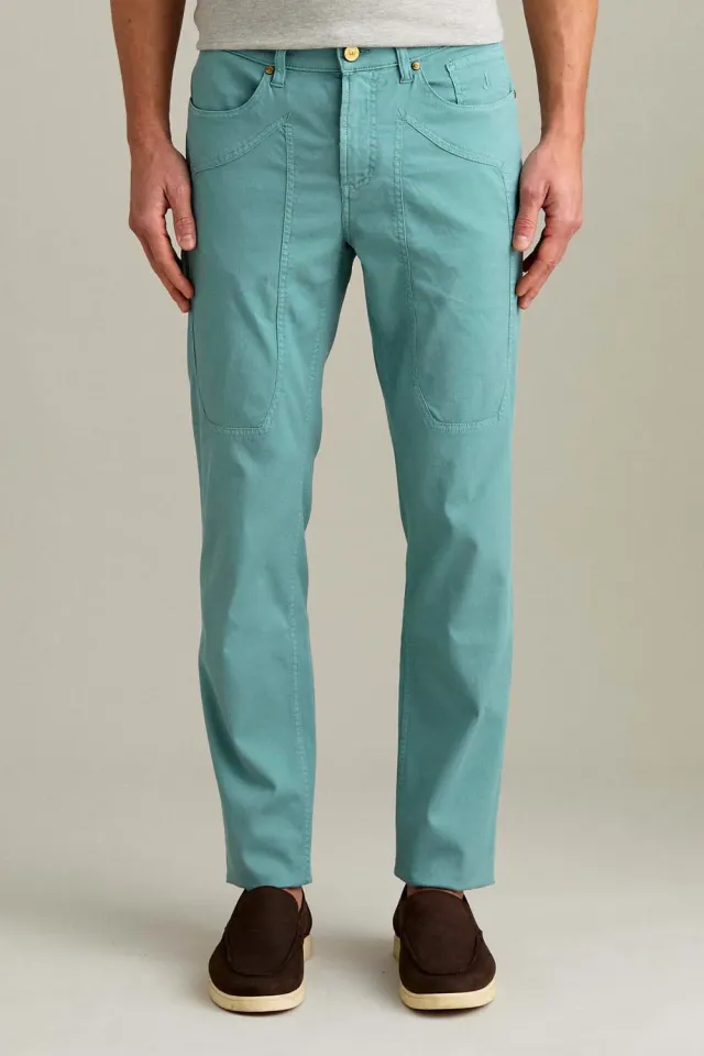 Jeckerson John slim fit chino pastel groen katoen