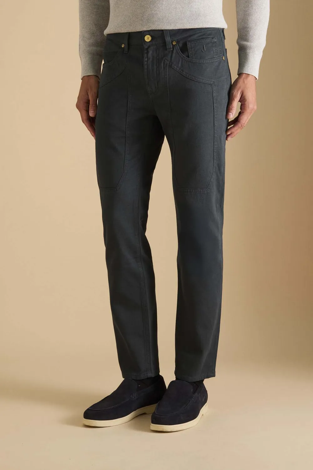 Jeckerson James skinny broek nachtblauw gabardine