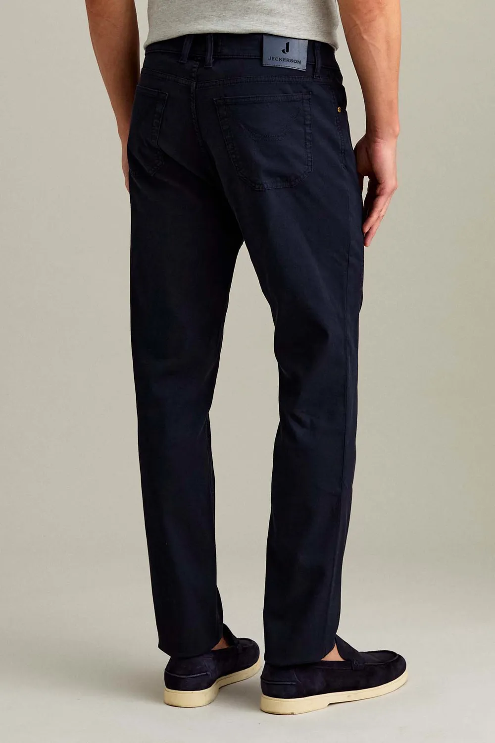 Jeckerson John Toppa katoenen broek slim fit donkerblauw