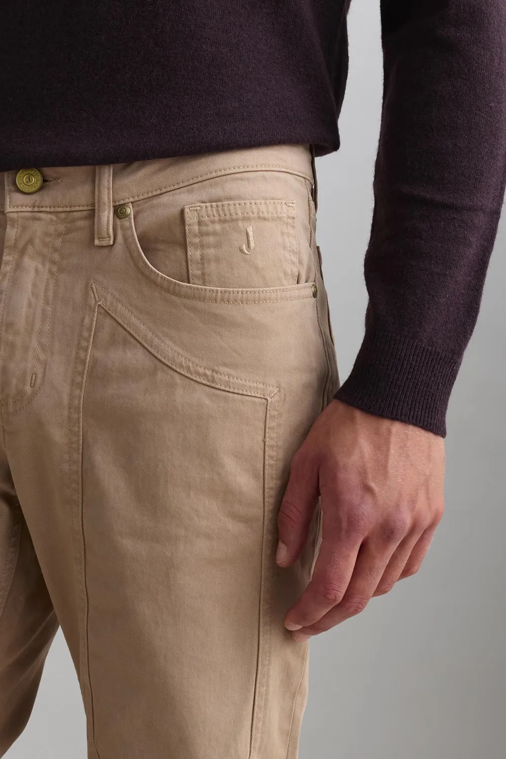 Jeckerson John chino slim fit zandbeige katoen