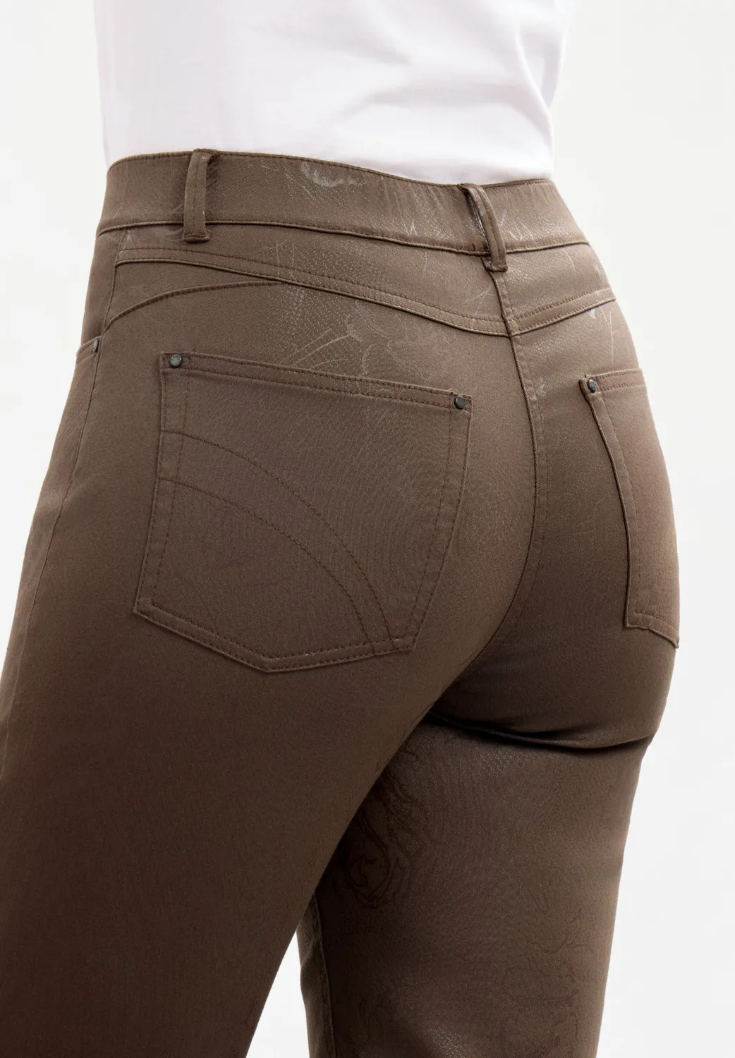 Laurie Hannah Regular broek bruin print 70 cm