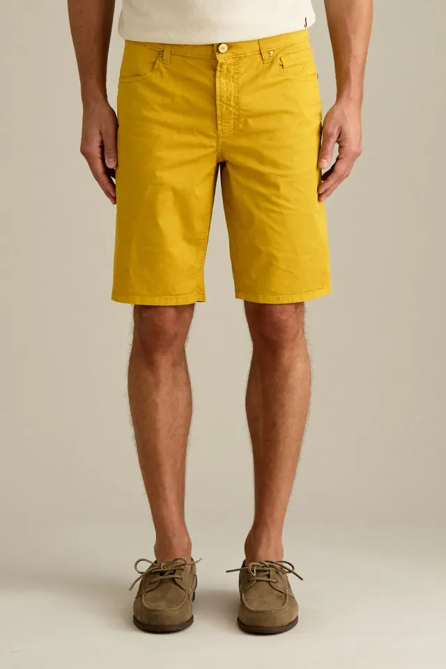 Jeckerson Jo slim fit bermuda goudgeel licht