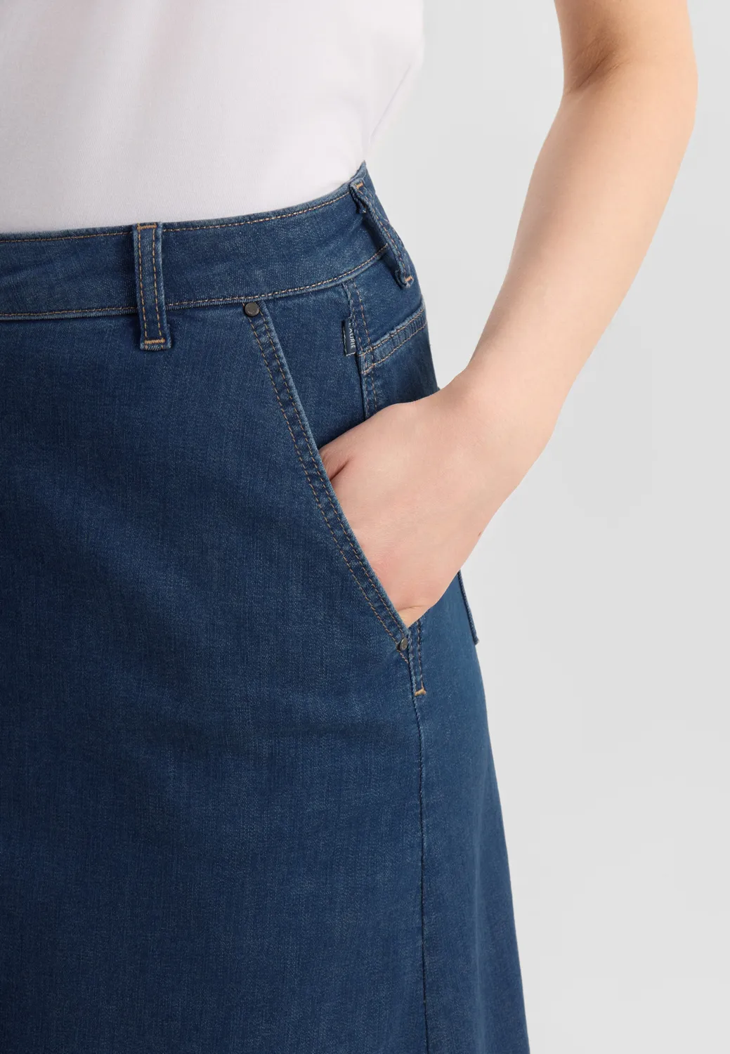 Laurie Aim rok 80 cm blue denim stretch