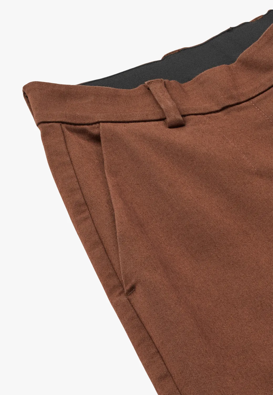 Laurie Phoebe Turn-Up broek Downtown Brown katoensatijn