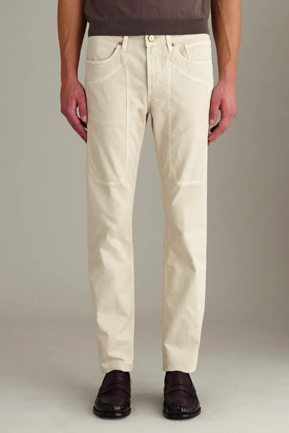 Jeckerson John Slim Fit Broek Melkwit Gabardine