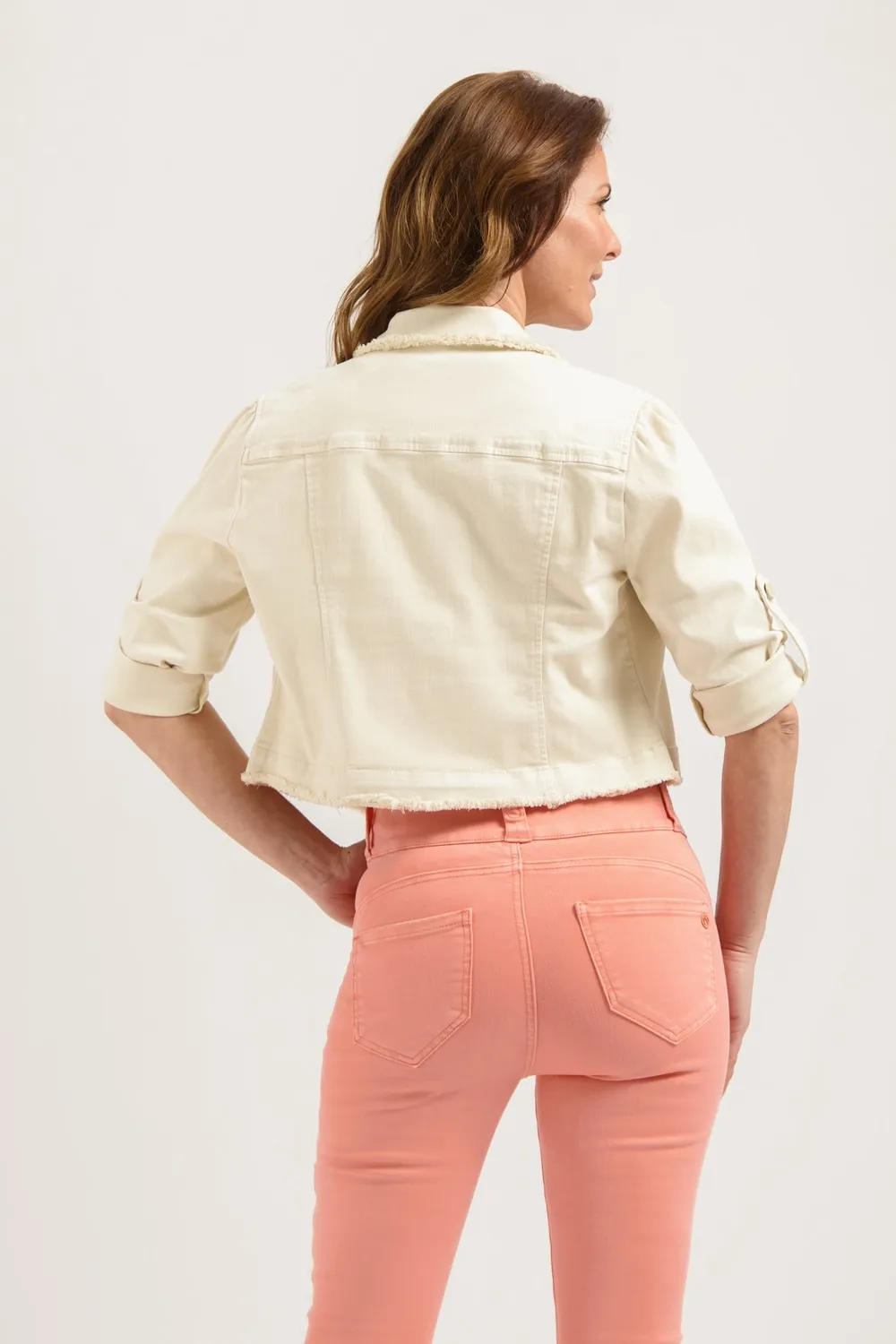 Florez Zaza jacket crème kort denim