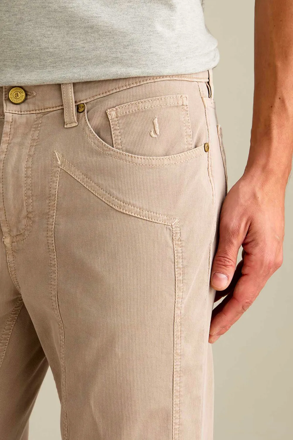 Jeckerson John slim broek piqué beige cemento