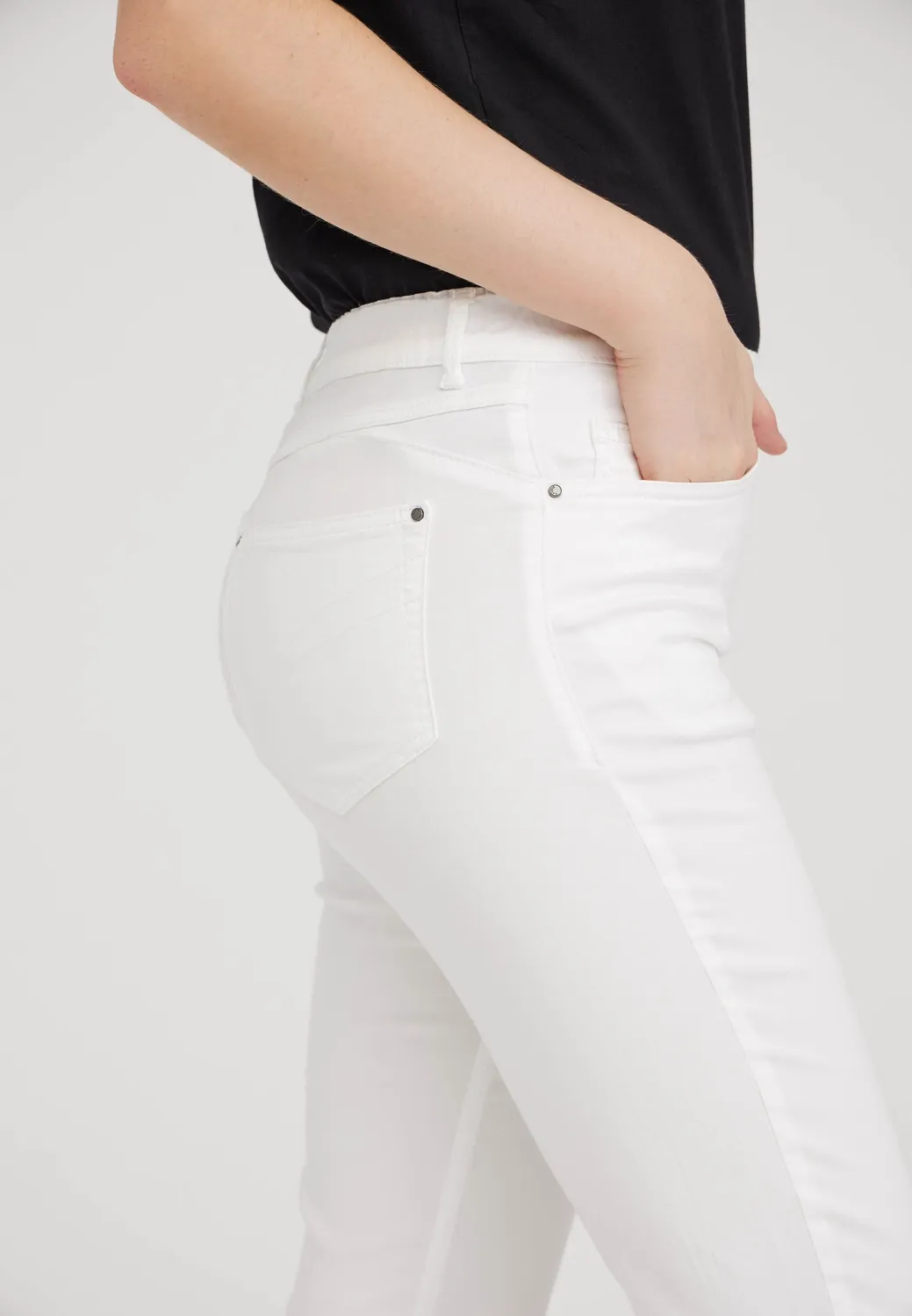Laurie Hannah Regular ML broek White 5-pocket katoen