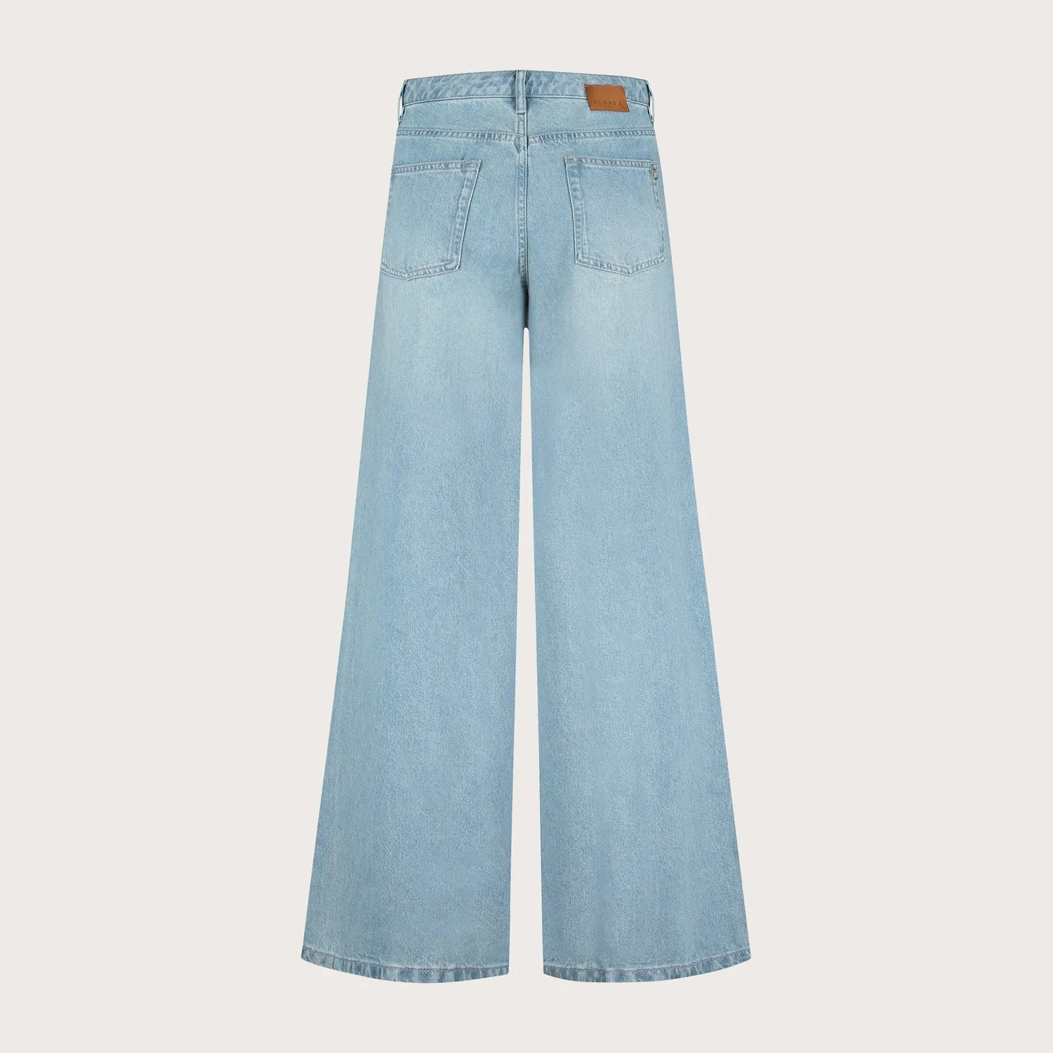 Florez Liv Wide leg jeans mid blue loose-fit