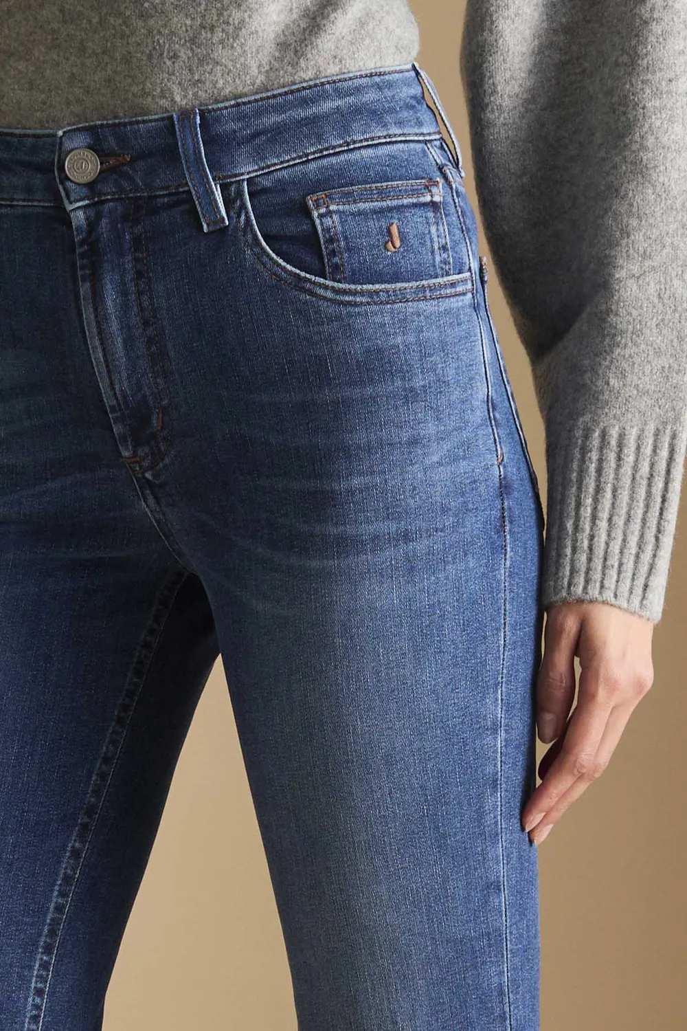 Jeckerson Janelle Flared jeans blauw medium stretch