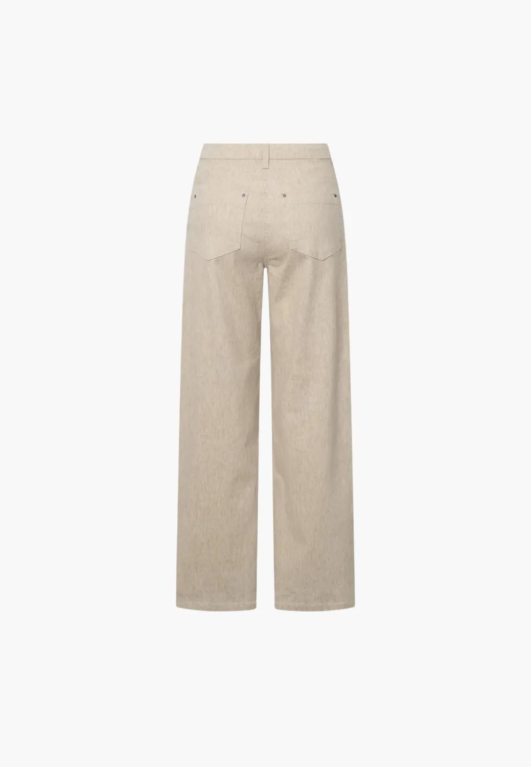 Laurie Carol Loose ML broek grey sand hemp wijd