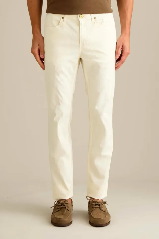 Jeckerson Jordan slim fit broek sneeuwwit katoen