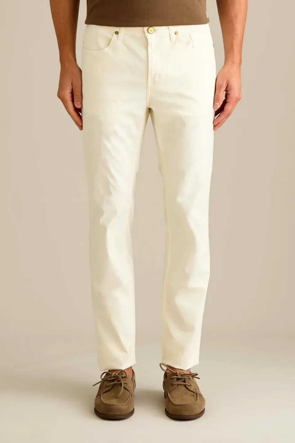 Jeckerson Jordan slim fit broek sneeuwwit katoen