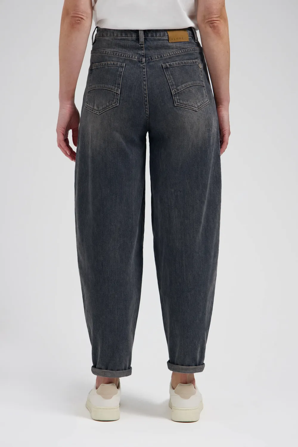 Florez Fani Barrel jeans tabacco blue barrel fit