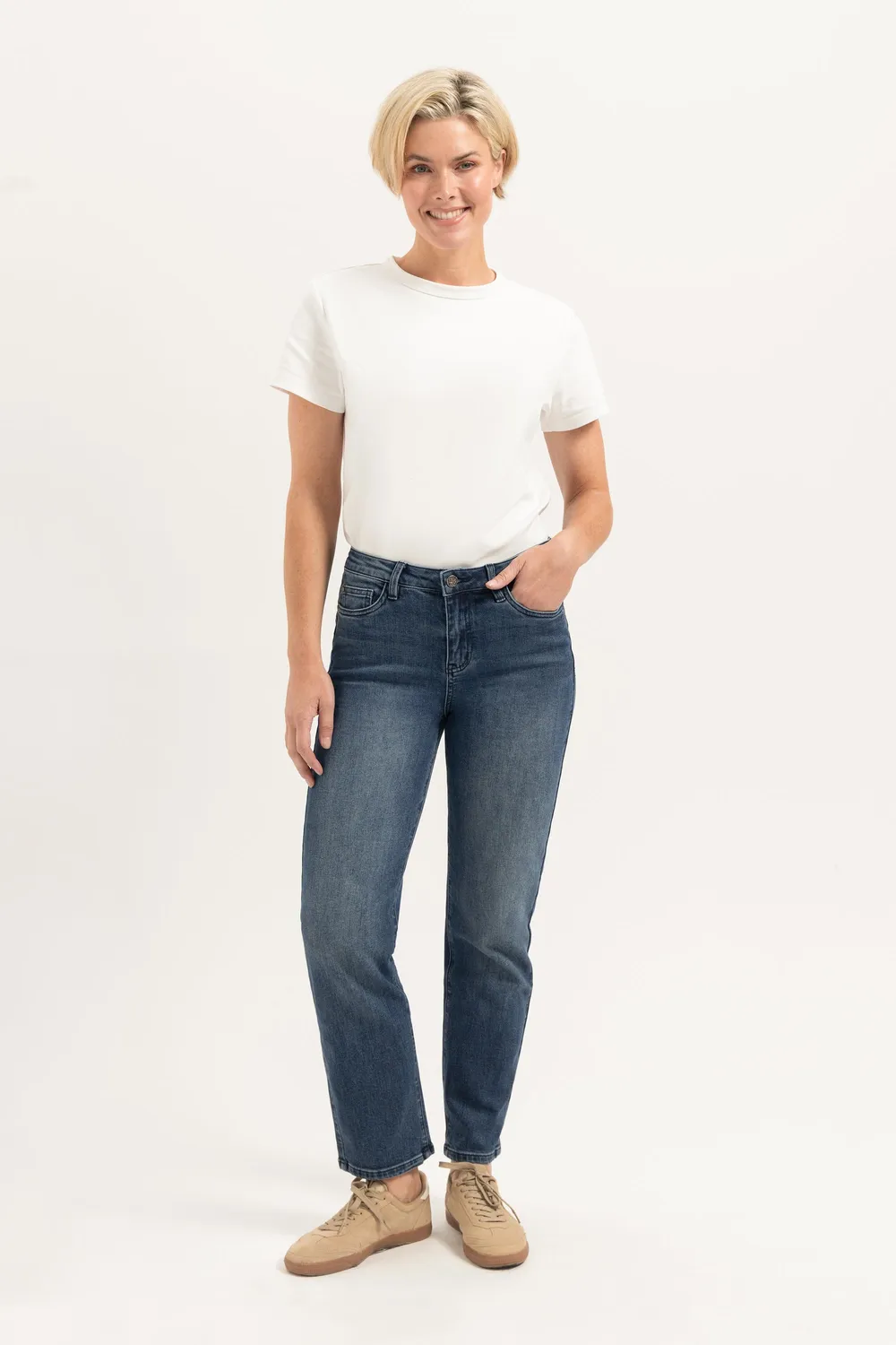 Florez Bond Straight jeans Sea Blue rechte pijp
