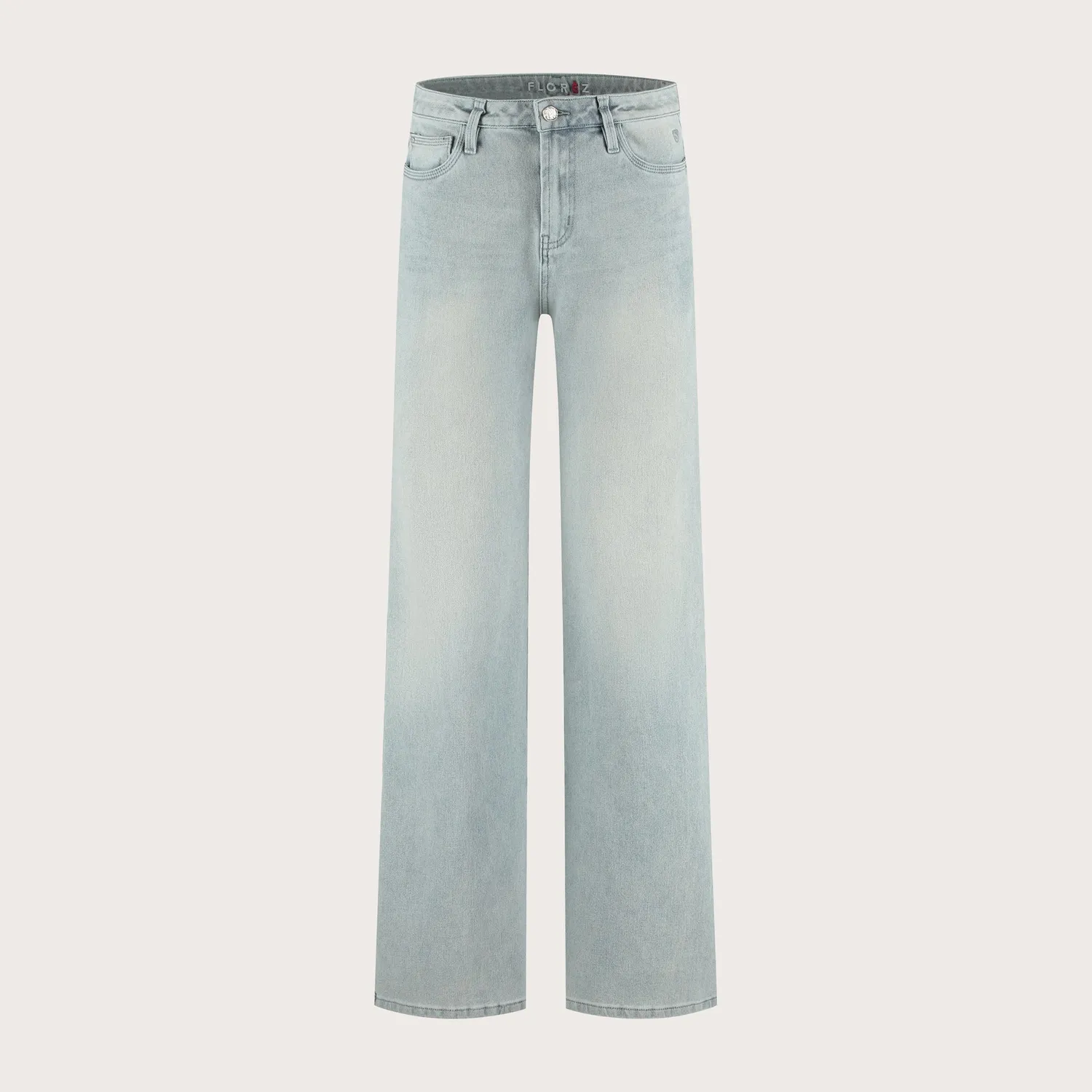 Florez Sophie straight jeans Ash grey mid-waist
